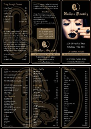 Price List Os Nails And Beauty