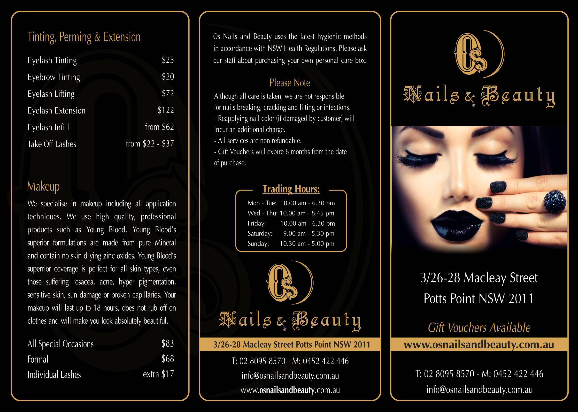 Price List - OS Nails and Beauty.